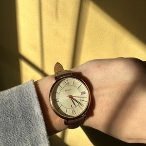 Women’s Fossil Watch - Dark Brown Leather Band